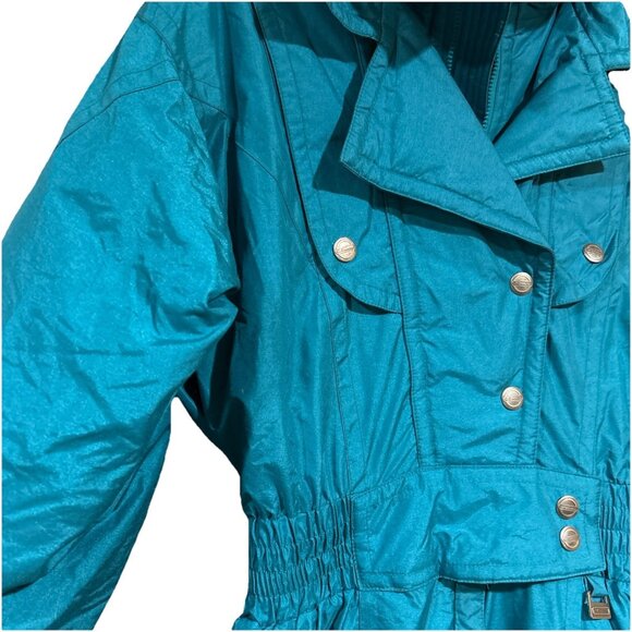 Vtg 90s CIMA Ski Suit One piece Snowsuit Snow Bunny Large Retro Womens 14 - Picture 3 of 12